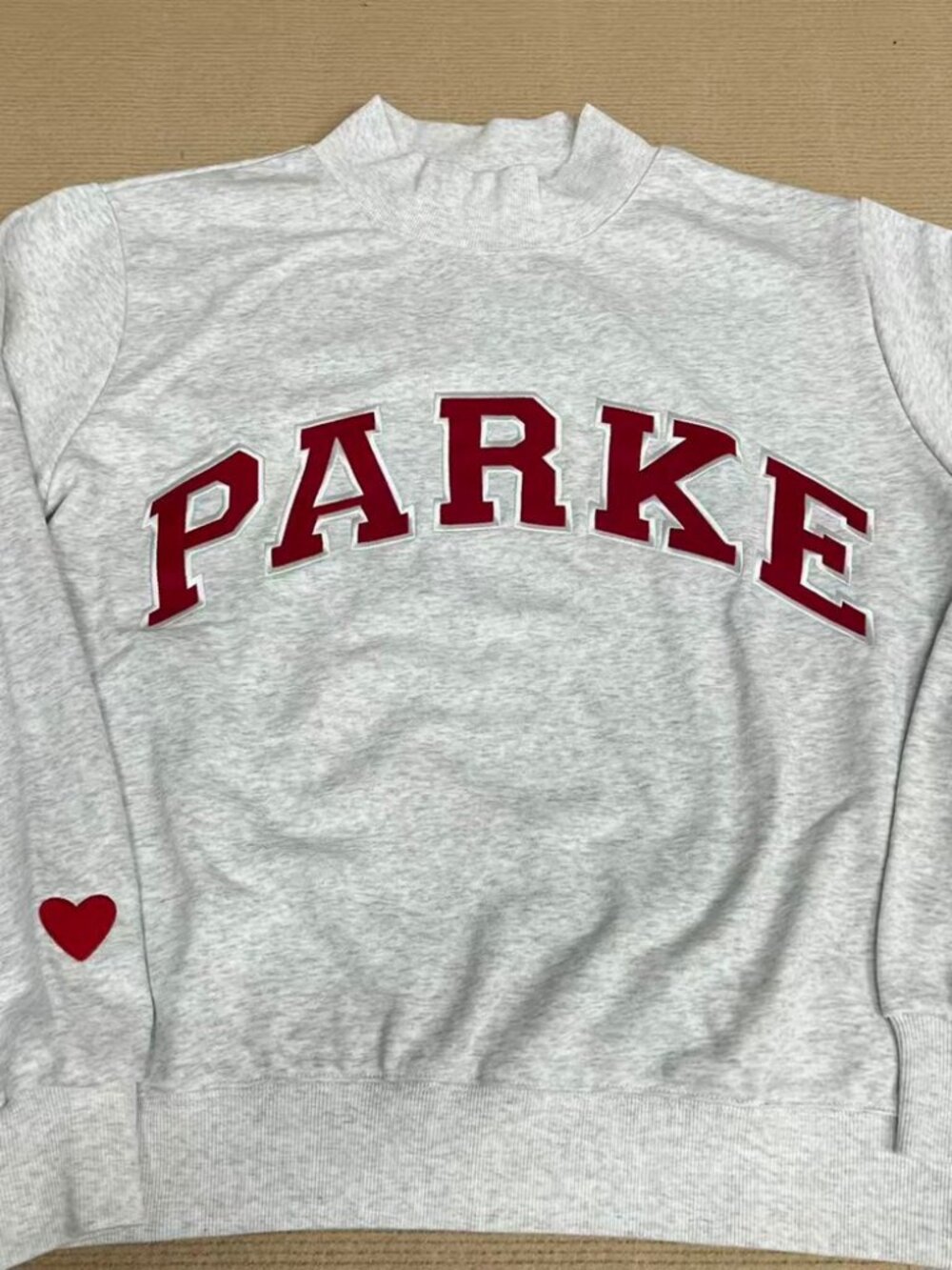 PARKE Grey Mock Neck Sweatshirt